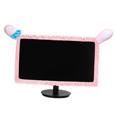 Easter 20"-29" Cute Computer Monitor Cover with Bunny Ears Furry Elastic
