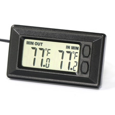 Smart Digital Car Thermometer for Interior & Exterior Use, Dual Display Fahrenhe