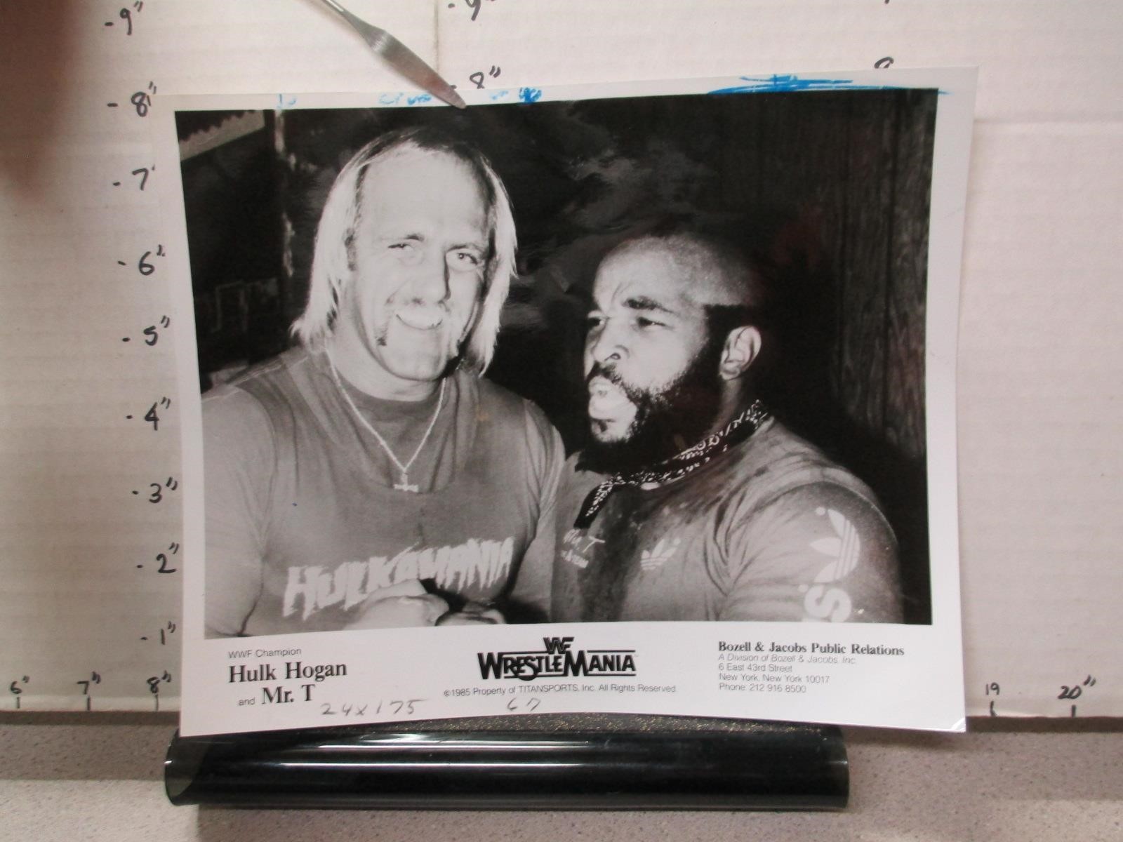 promo photo 1985 WWF World Wrestling Wrestle Mania Hulk Hogan Mr. T Bozell Jacob