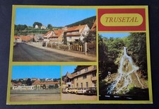 AK DDR 1986 Trusetal mit Wasserfall und HO- Gaststätte