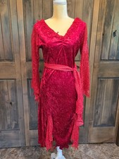 Complete Adult Devil Lady Halloween Costume w/Horn Headband Wig - Size L