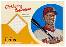 2012 Topps Heritage Justin Upton Clubhouse Collection Jersey Patch #CCR-JU MY9