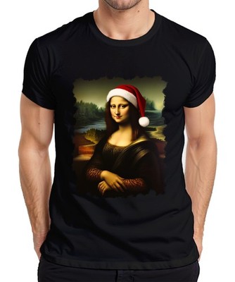 Weihnachtsmütze Renaissance Porträt Parodie Klassisch Geschenk Herren T-Shirt