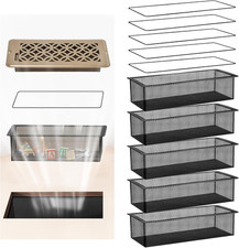 Floor Vent Screen Net for 4X10'' Floor Register, 5-Pack Air Vent Filter Mesh for