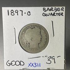 KEY BETTER DATE 1897 O BARBER QUARTER   In Good Condition XX311