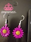 Paparazzi Earrings- Starlet Shimmer- Kids Line Bright Colored Flowers — photo 4