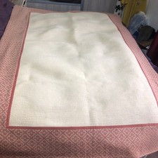 Extremely Rare Beige Orange 100% Cotton Laura Ashley Heavy Rug, 120cm X 185cm