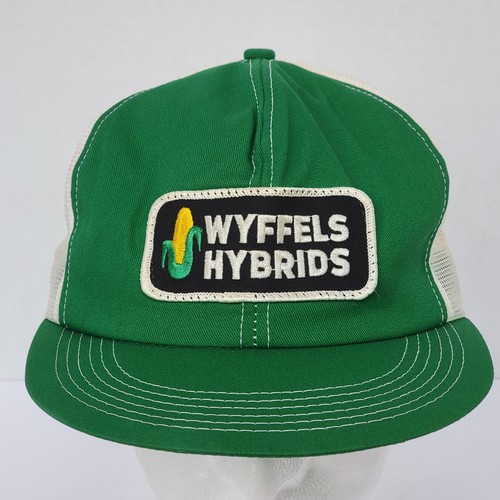 Vintage Wyffels Hybrids Patch grün/weiß Snapback Truckermütze K-Products USA - Bild 1 von 13