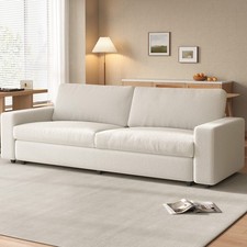 Modern double sofa, made of Teddy velvet fabric, suitable for living room/bedroo
