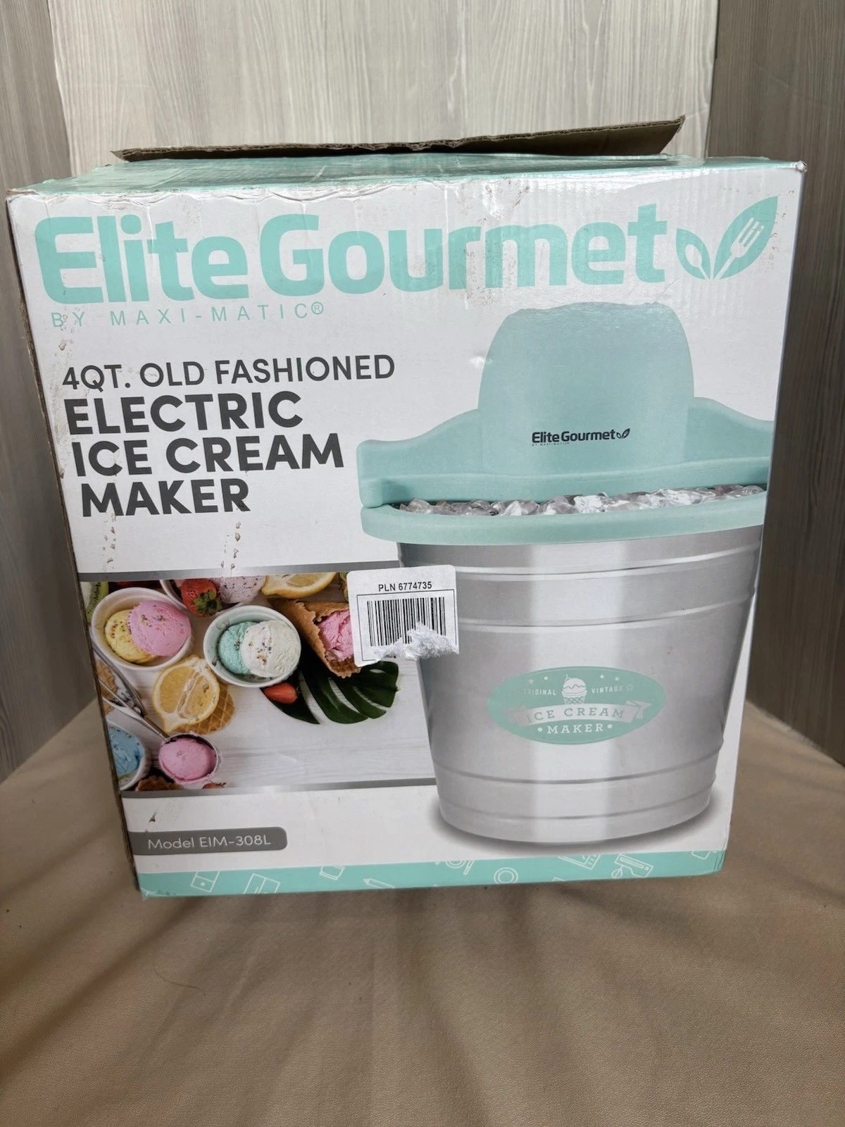 Automatic 4 Qt. Motorized Ice Cream Maker - Create Delicious Frozen Yogurt!
Opens in a new window or