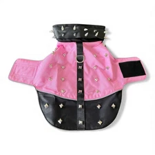 Coyote Vest, Hawk Vest Pet Body Armor Spiked Dog Jacket Size XS - Pink 