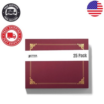 Versatile 25 Pack Heavyweight Document Covers in Red with Intricate Gold Design