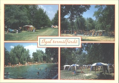 Vintage Igal Termálfürdő Postkarte MTI Fotó Kft Ungarn Therme