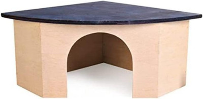Croci R2075875 Wooden Dog House with Blue Roof, 29 x 13 x 21 cm