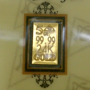 1/3 GRAM SOLID GOLD BAR  24K PURE ACB PREMIUM BULLION 999.9 FINE CERTIFIED ,G