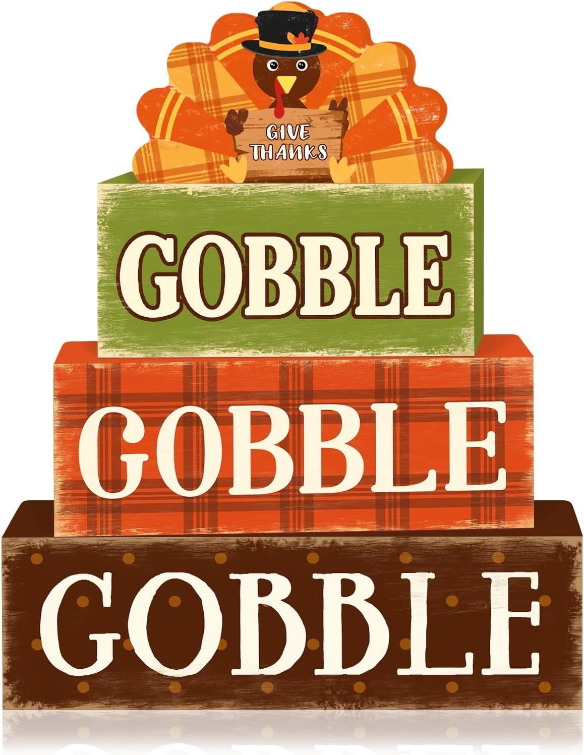 4 Pcs Fall Decorations for Home Thanksgiving Tiered Tray Decor Fall Table Decor
