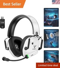 Wireless Gaming Headset with 50H Battery, Noise Cancelling Mic  RGB Lights