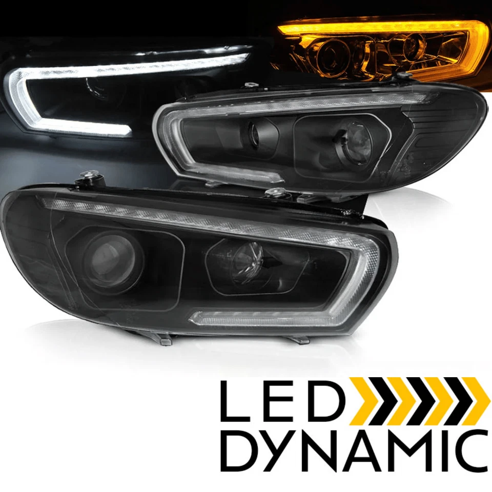 Kit fari LED LightTube neri per Vw Scirocco 2008-2014 - luci diurne - Immagine 2 di 4