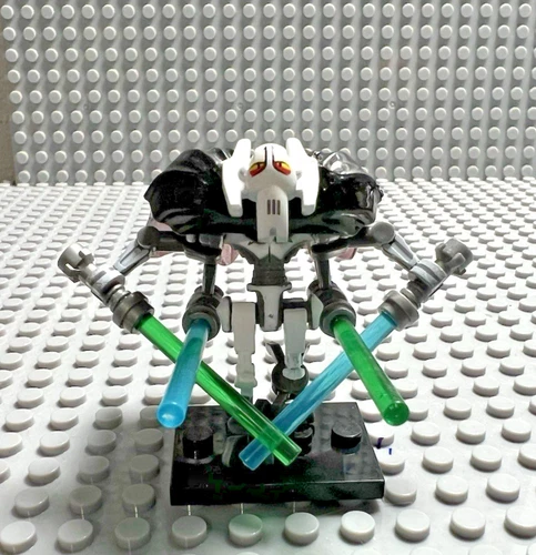 Custom Star Wars General Grievous Minifigure with 4 sabers / cape - NOT LEGO
