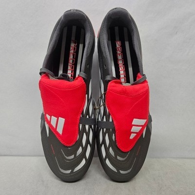 Adidas Predator League FT FG Soccer Cleats JS0426 Gray Lucid Red