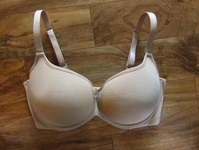 CURVY COUTURE Beige Tulip Smooth T-Shirt Underwire Bra size 36G