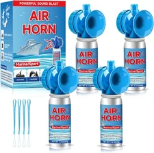 Air Horn 1.4oz 4pcs - 120dB Loud Mini Small Safety Bear Horn, Coast Blue 