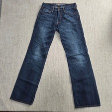 Lucky Brand Vintage Straight Jeans Mens 28x32 Dark Wash USA Made Y2K 100% Cotton