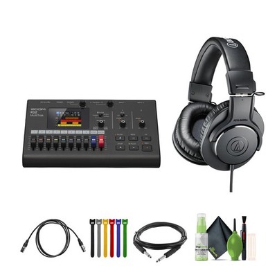 ZOOM Digital Multitrack Recorder(R12),Audio-Technica ATH-M20x Headphones, Bundle