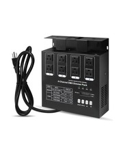 Dmx512 Dimmer Pack, 4 Channel Dimmer Pack with 50' DMX Cable and LED Display,...