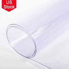 Premium Clear Plastic Vinyl Table Cover Tablecloth Protector Folded Waterproof