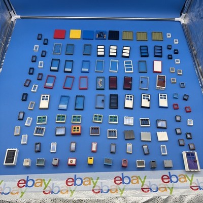Lot Of 100 Assorted Lego Windows Doors & Storage Drawers Vintage Rare Special