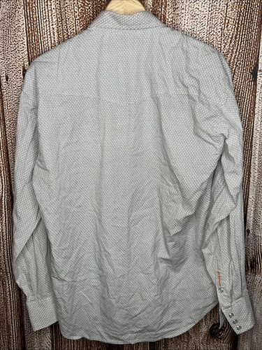 Stetson Pearl Snap Western Shirt Men's Size Medium Long Sleeve Geometric - Picture 4 of 4