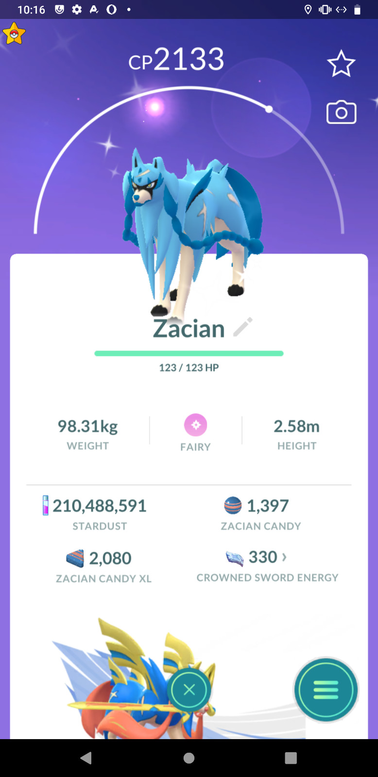 PokémonGo | Shiny Zacian | PTC 20k Dust