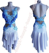 Tassel Latin Dance Dress Clothing Salsa Costume Ballroom Competition SMOOTH
