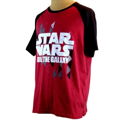 Star Wars T-Shirt Rule The Galaxy Red & Black Jersey Tshirt XL Men's Sizing Tee - Picture 3 of 6