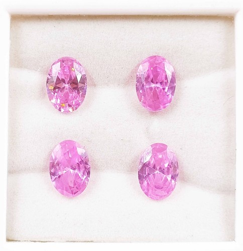 Lote de 4 zafiros rosas naturales bonito lote 14x10 mm corte ovalado lote mejor oferta - Imagen 11 de 12