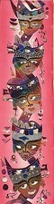 Batik Wall Art Vintage Bali Ceremonial Headdress Arrangement