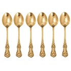 Antique Style Brass Spoon Tableware Home Hotel 6.8" Inch Vintage Finish Set of 6