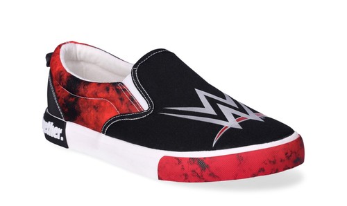 WWE Men’s Slip-on Sneaker, Red/Black US size 8 1/2 - Picture 2 of 5