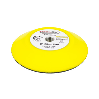 TGR 3'' Hook and Loop Sanding Backup Pad 5/16-24 Female Thread