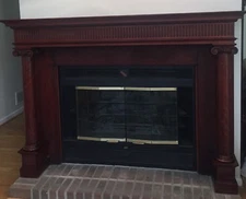 Vintage Federal Period Mahogany Fireplace Mantle - Beautiful Rich Color!