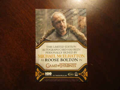 Game of Thrones Art & Images MICHAEL MCELHATTON Legacy Autograph