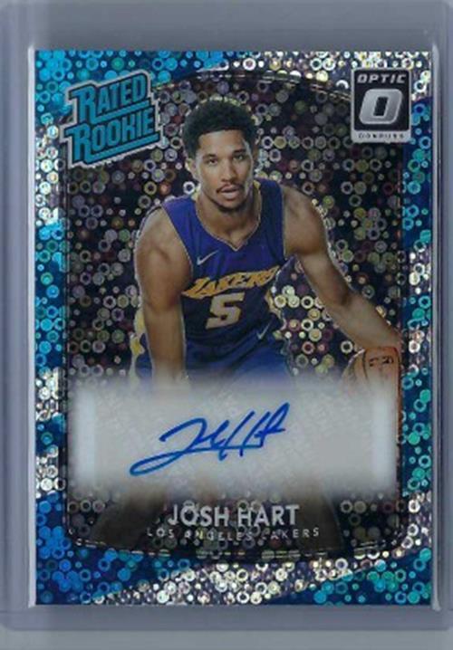 JOSH HART 2017-18 PANINI DONRUSS OPTIC RATED ROOKIE DISCO PRIZM AUTO RC #171