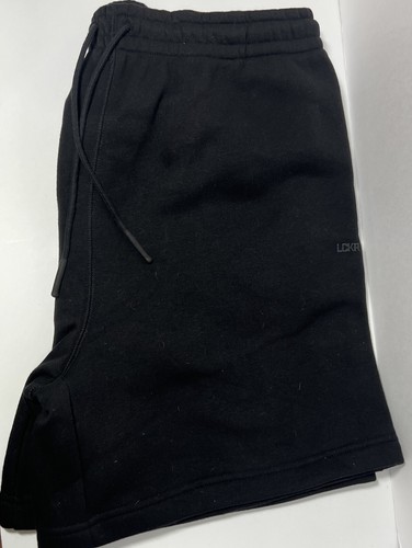 LCKR Fleece Shorts Black Men's Size XL Drawstring - Picture 1 of 5