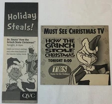 lot of two 1990s tv Christmas special ads ~ HOW THE GRINCH STOLE CHRISTMAS