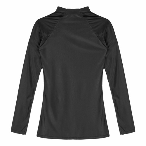 Women's Shiny Shirts Long Sleeve Crop Top Stretchy Slim Fit Yoga T-shirt Blouse - Picture 26 of 101
