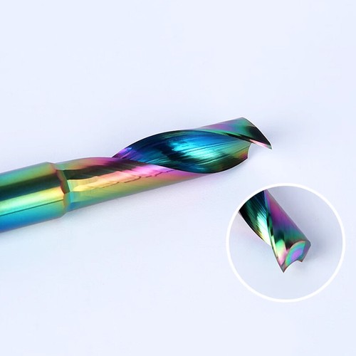 8/10mm HSS/Carbide Single Flute Coated Spiral Router Bit End Mill For Aluminium - Picture 5 of 47