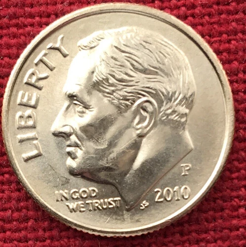 2010-P ROOSEVELT DIME BU OUT OF BANK ROLLS US COIN