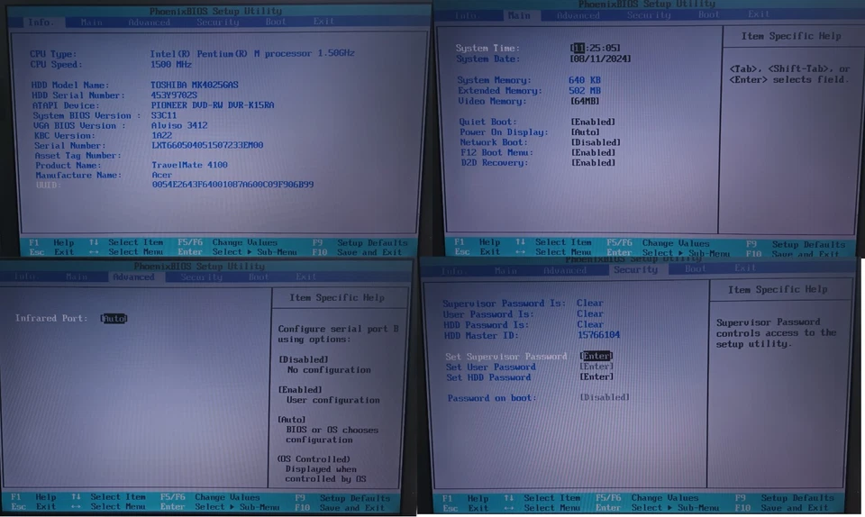 Acer Travelmate 4100 and 4500 Laptop Notebook 15.4” XP Office **TWO Laptops** - Image 2 of 4