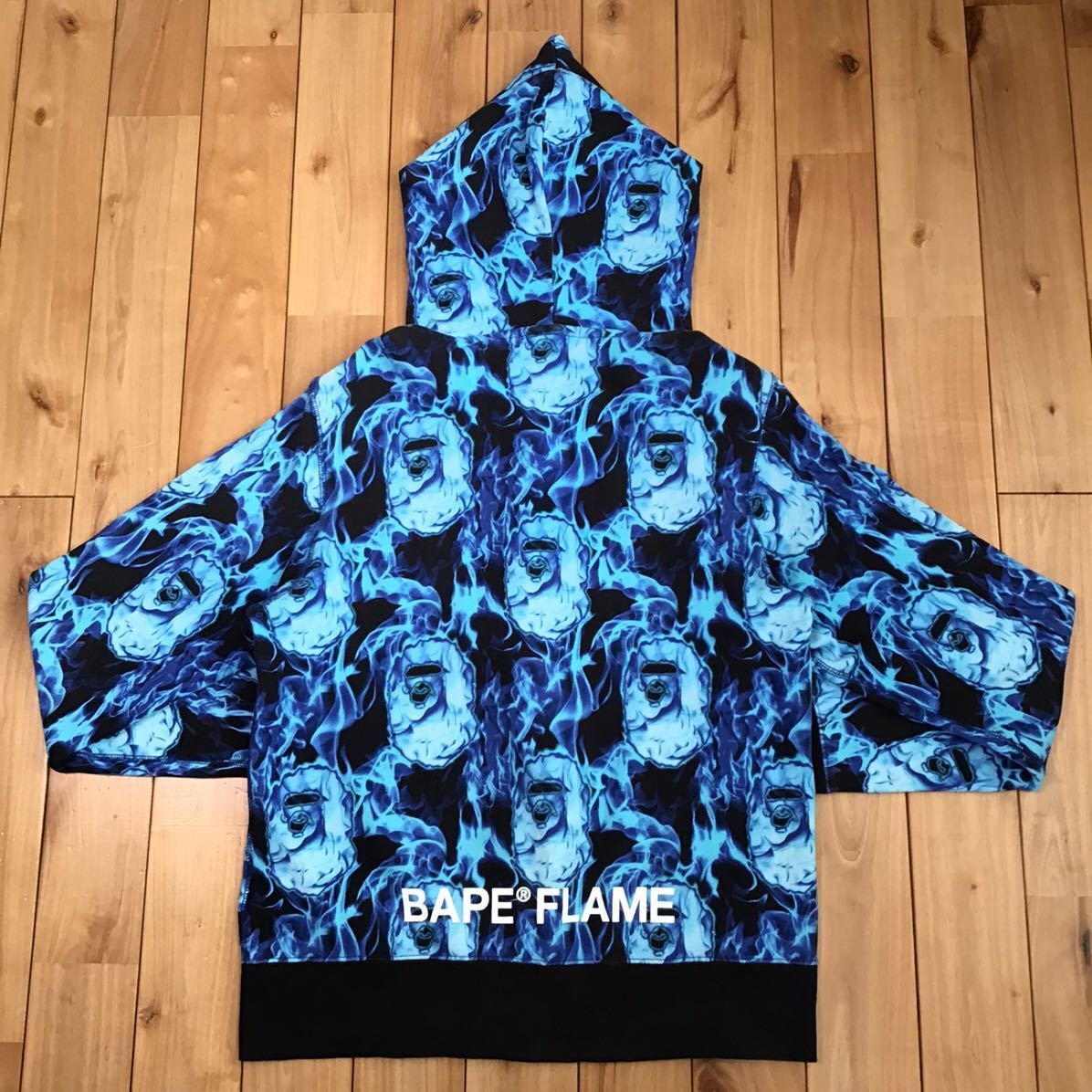 blue flame bape hoodie